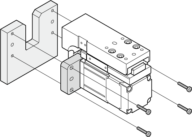 Mounting with Flange (Excluding rod type)