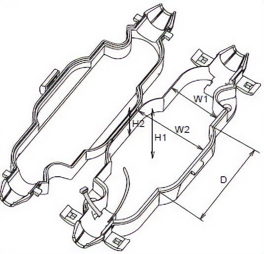 MAC-D Connector Cover Housing Dimensions