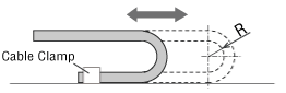 Wiring should be installed at an appropriate length, so that cables are not pulled during movement.
