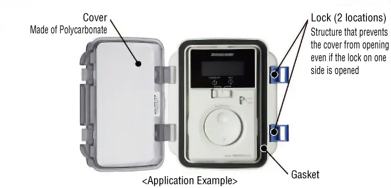 Dust and water resistant type front cover application example