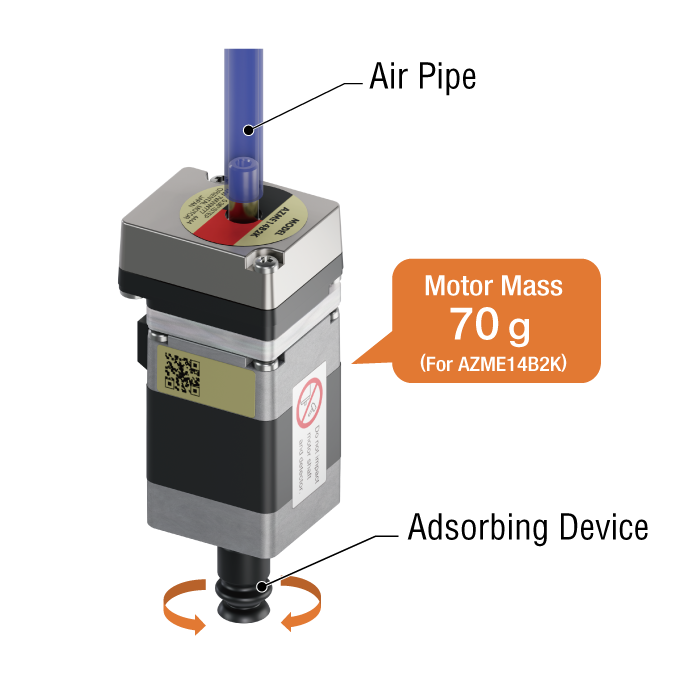 Suction Mechanism When Using AZ Series, Hollow Shaft