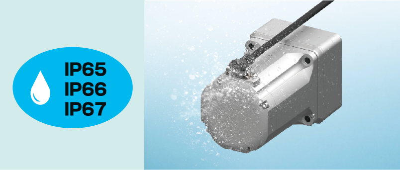 Degree of Protection for Brushless Motors 120~750 W IP65, IP66, or IP67